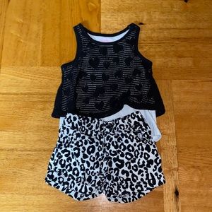 💜3 for $45 Black and White cheetah print outfit